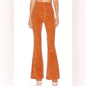 We The Free Jayde Courderoy Flare Jeans Women’s 30 Burnt Orange Funky Boho Retro